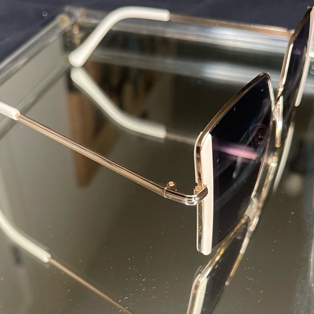 Gold Oversized Square Sunglasses